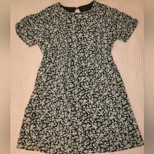 Torrid Black and White Puff Sleeve A-Line Dress